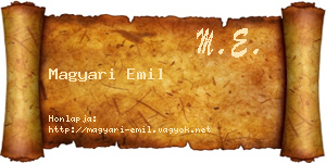 Magyari Emil névjegykártya
